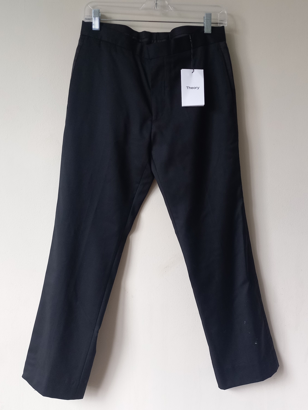 Theory Black Men's Dress Pants Wool 100%